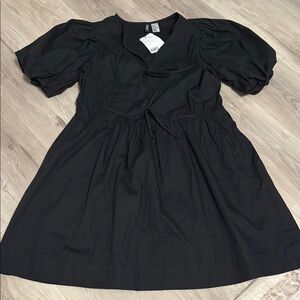 H&M Black Puff Sleeve Dress